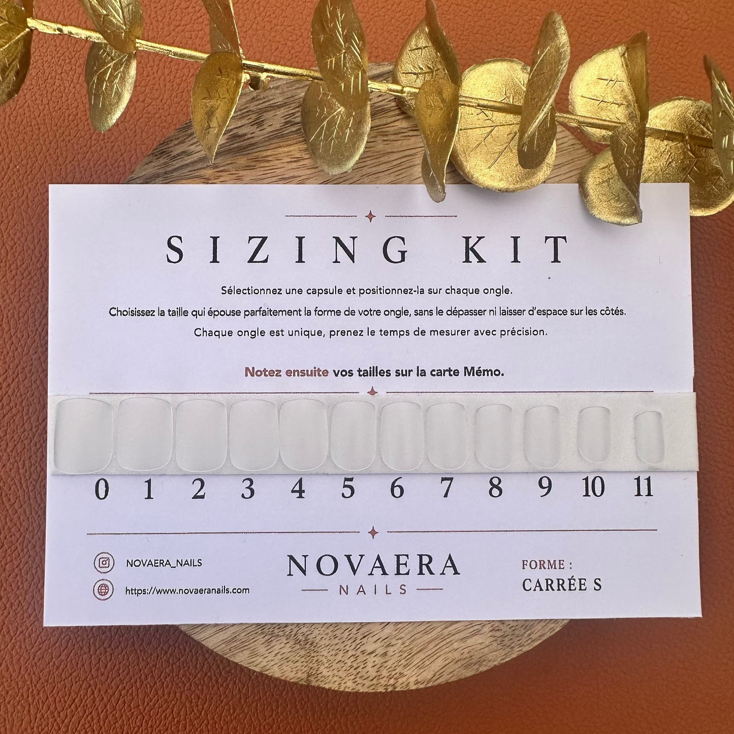 Sizing Kit - Kit de mesure pour Ongles