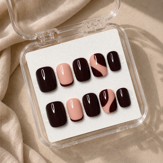 Chocolate Wave – Marron chocolat & nude beige - Amande