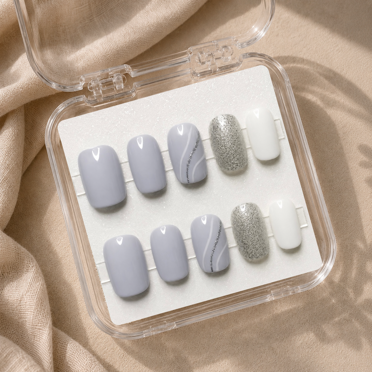 Silver Cloud – Gris perlé & éclat argenté – Coffin